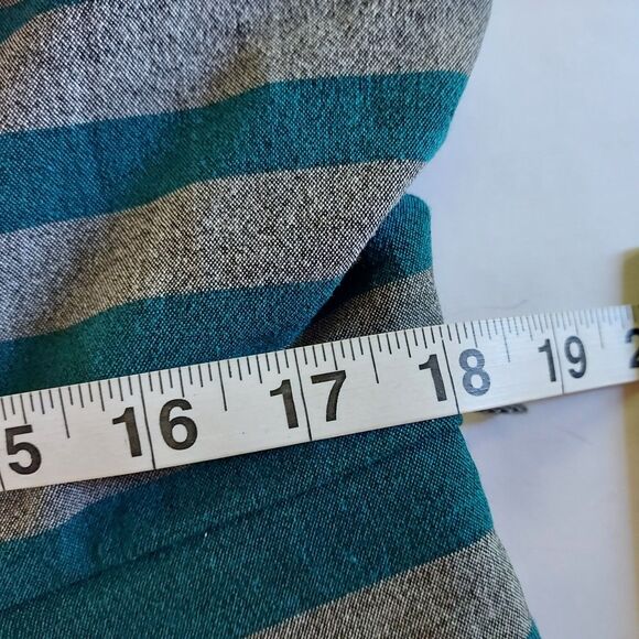 Calvin Klein Fit and Flare Dress Womens Size 16 Sleeveless Stretch Striped Lined - Picture 10 of 11